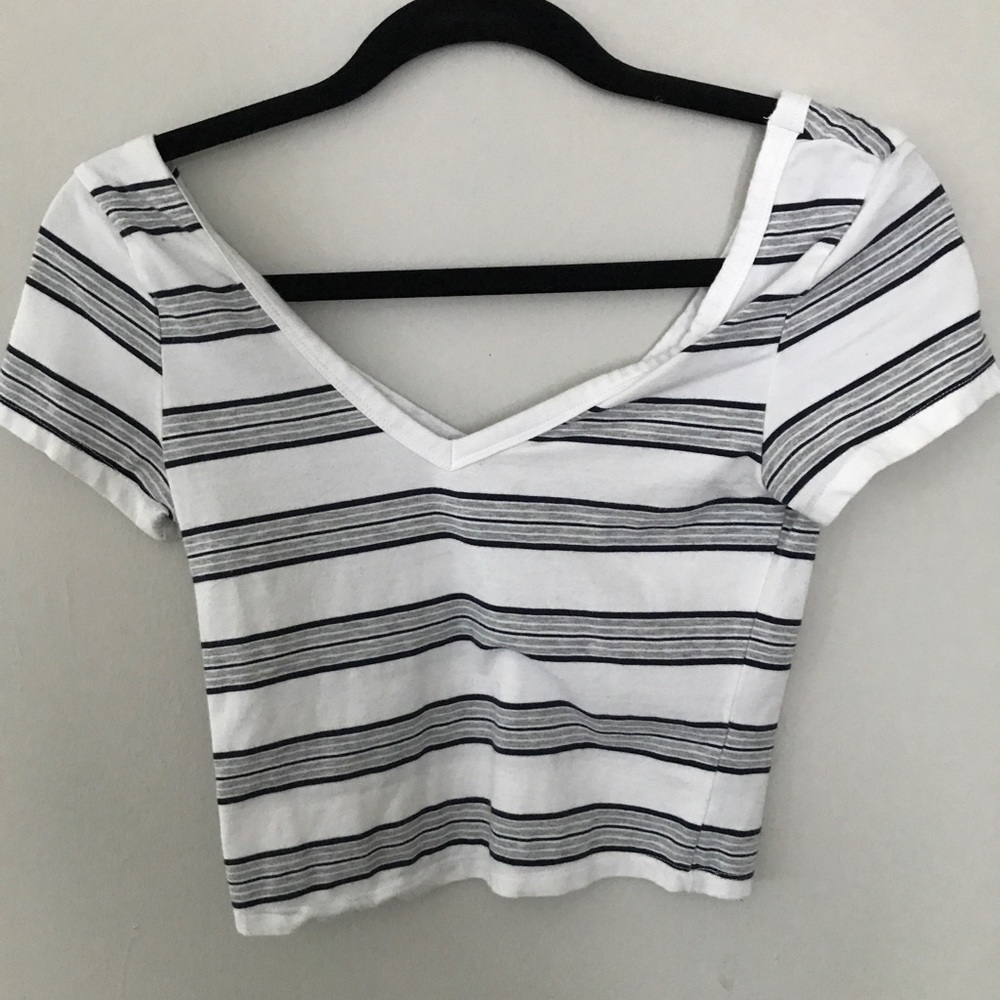 pacsun basics crop tshirt